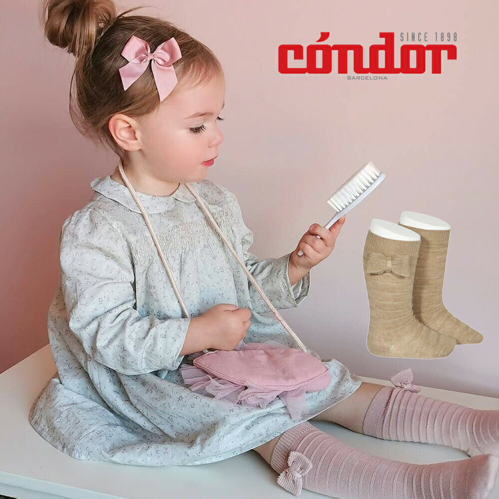 【2400円OFFクーポン配布中4月お買い物マラソン】コンドル ニットリボン ニーソックス 靴下 キッズ ソックス ベビー 赤ちゃん 防寒 女の子 秋 冬 英国王女着用商品 Children's warm tights with