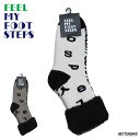 ルームソックス レディース メンズ 靴下 LETTER フラッフィー FEEL MY FOOTSTEPS フィール マイ フットステップ