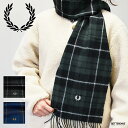 【2000円OFFクーポン配布中6月 お買い物マラソン】マフラー ユニセックス フレッドペリー ウール チェック C8137 LAMBSWOOL TARTAN SCARF【国内正規品】 FRED PERRY