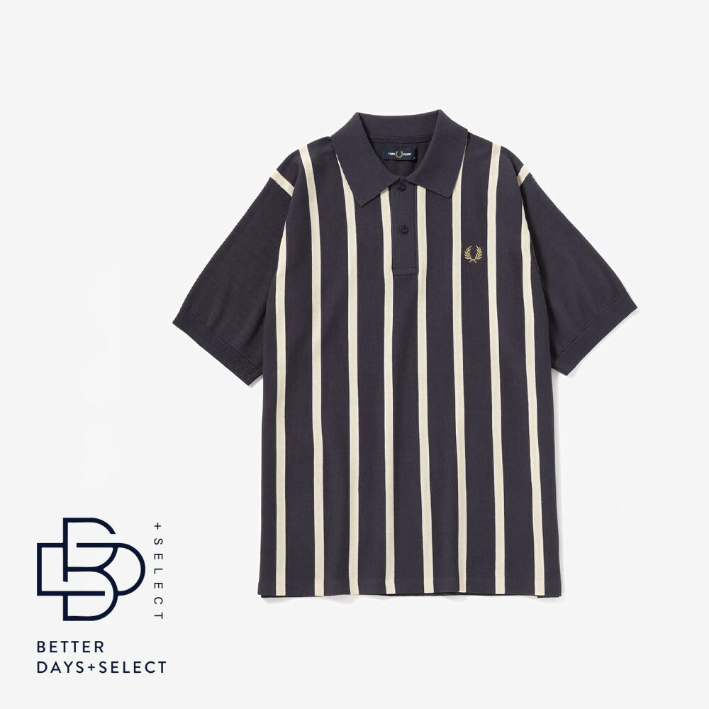 【SALE／20%OFF】ニットポロシャツ メンズ レディース ユニセックス フレッドペリー ストライプ KNITTE..