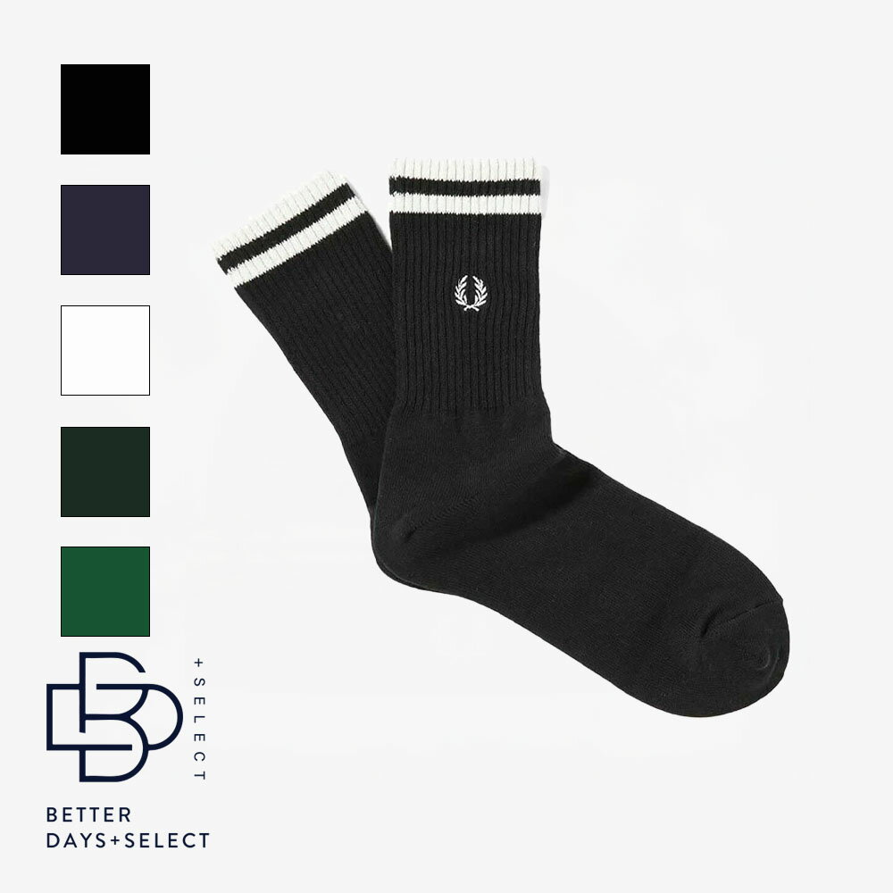 ソックス メンズ レディース フレッドペリー 靴下 ティップドリブショートソックス FRED PERRY TIPPED RIB SHORT SOCKS 25-2...