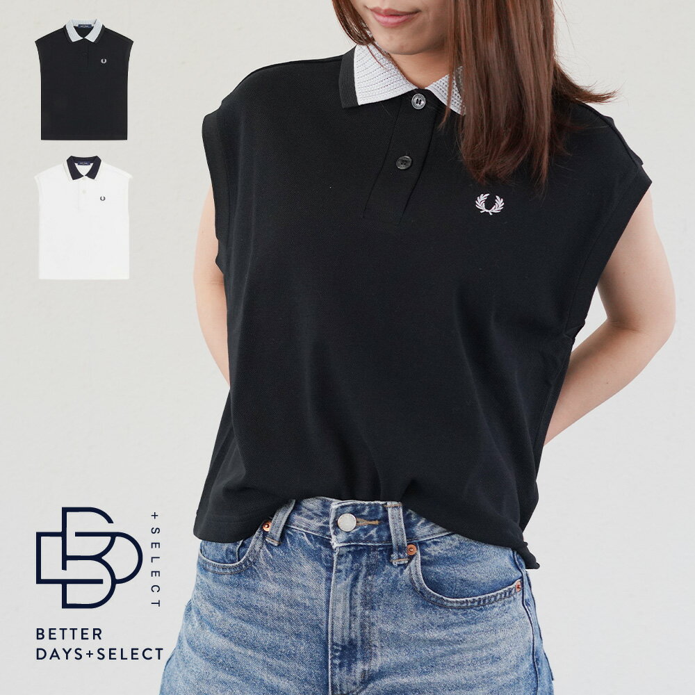 乐天商城 - 【3000円OFFクーポン配布中6月スーパーセール】フレッドペリー ポロシャツ レディース ノースリーブ Mesh Collar Polo Shirt 【国内正規品】G2181
