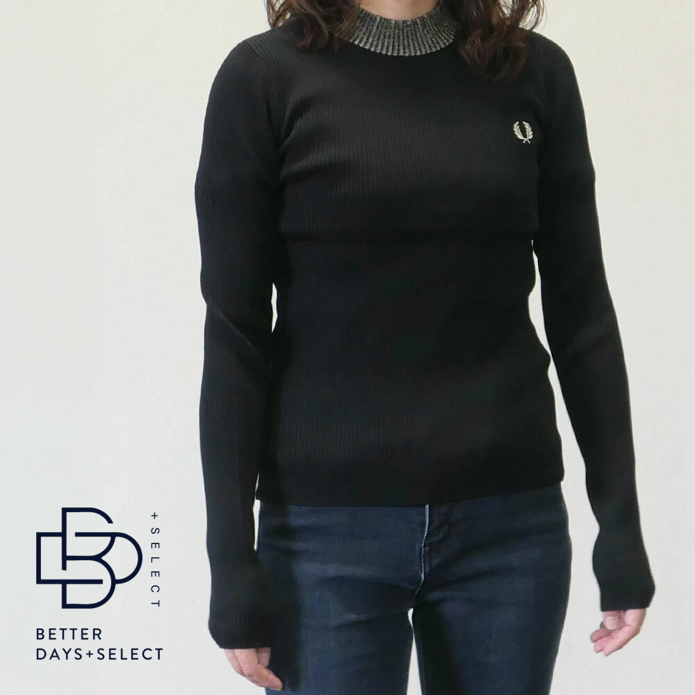 フレッドペリー レディース リブ ニット トップス 長袖 SPACE DYE RIBBED JUMPER K8102 【国内正規品】..