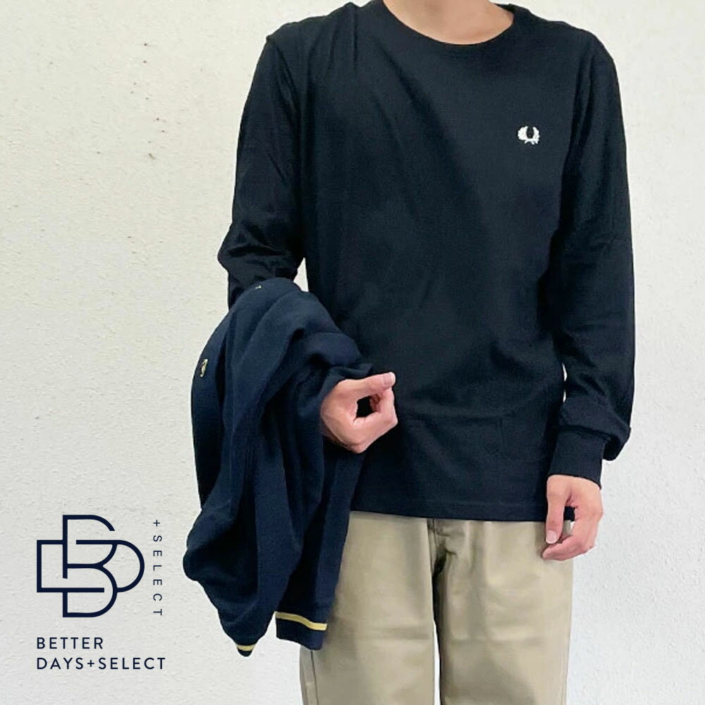【最大2400円OFFクーポン配布中ブラックフライデー】ロングTシャツ メンズ フレッドペリー クルーネック 長袖 M8700 LONG SLEEVE CREW NECK T-SHIRT 【国内正規品】 FRED PERRY