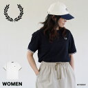 フレッドペリー Tシャツ ショートスリーブ レディース 半袖 鹿の子 FRED PERRY Tipped Pique T-Shirt【国内正規品】G9167