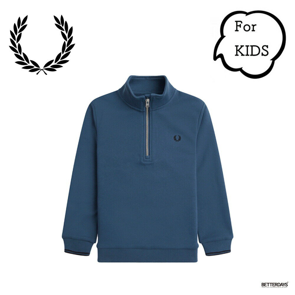 楽天BETTER DAYS＋SELECT【2000円OFFクーポン配布中6月 お買い物マラソン】ハーフジップ スウェット キッズ フレッドペリー SY3574 KIDS TIPPED HALF ZIP SWEATSHIRT 【国内正規品】 FRED PERRY
