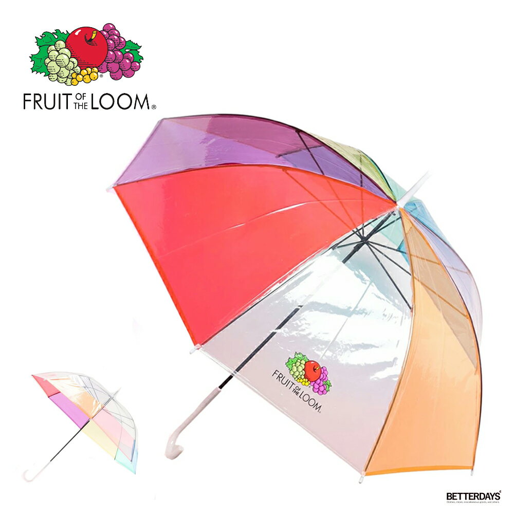 【2000円OFFクーポン配布中6月 スーパーセール】傘 2TONE FULL COLOR UMBRELLE ビニール傘 フルーツオブザルーム ユニセックス【国内正規品】 FRUIT OF THE LOOM FTL