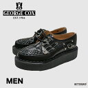 【25AW予約】ジョージコックス メンズ スキップトン クリーパー ドレスシューズ SAFETY PIN SKIPTON BLACK GEORGE COX MA...