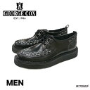 ジョージコックス マスターマインド メンズ ハットン クリーパー ドレスシューズ HATTON BLACK STEEL INTERLANC GEORGE COX...