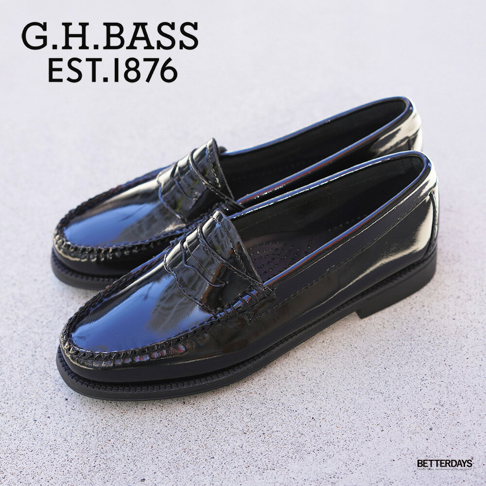 ローファー レディース パテントレザー ジーエイチバス BLACK PATENT G.H.BASS 【国内正規品】BA41711到着後1か月以内にレビューを書いて次回1000円OFFクーポン配布中