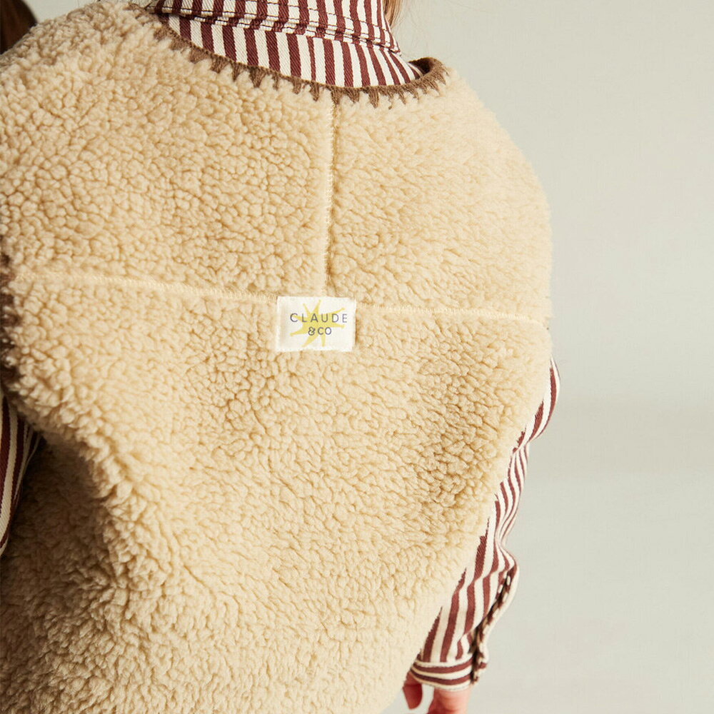 ボアベスト キッズ ベビー クロードアンドカンパニー Amos Sand Folk Gilet 6month...