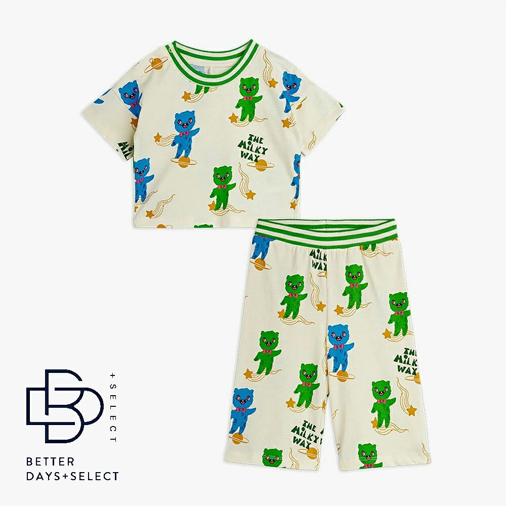 樂天商城 - 【3000円OFFクーポン配布中6月スーパーセール】Tシャツ パンツ キッズ ベビー ミニロディーニ エイリアン 上下セット 2Pセット ALIENS PRINT SET【国内正規品】 mini rodini