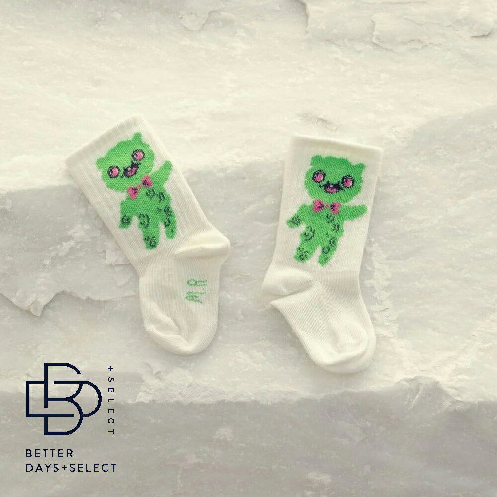 ソックス キッズ ベビー ミニロディーニ エイリアン 2足セット 2P ALIEN 2-PACK SOCKS【国内正規品】 mini rodini