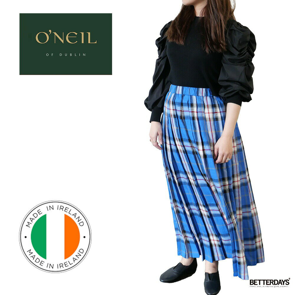 【2点で5%OFFクーポン配布中5/1ワンダフルデー】スカート オニールオブダブリン プリーツ ミディアム tie string pleated midi skirt O’Neil of Dublin【国内正規品】