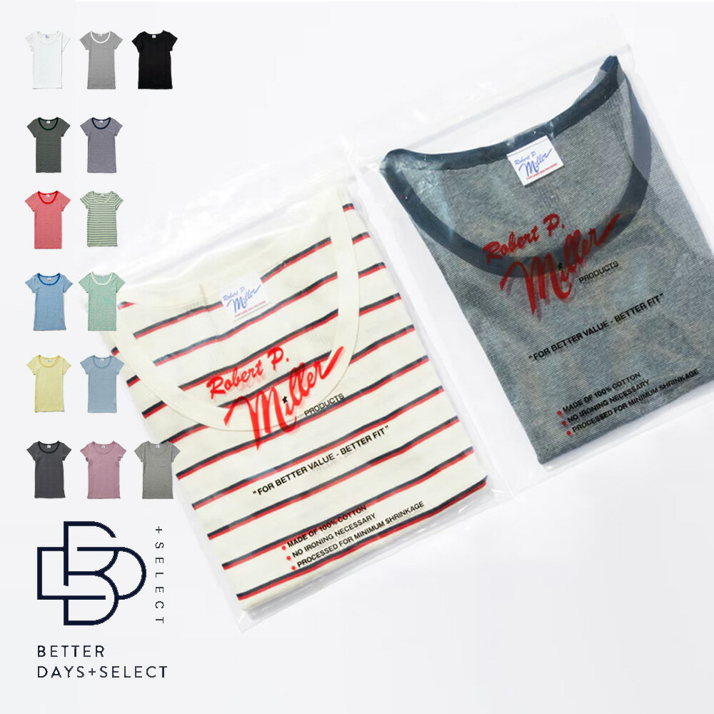 【2400円OFFクーポン配布中5月お買い物マラソン】Tシャツ レディース ロバートピーミラー Panel-rib F/S Tee 半袖 クルーネック Robert P.Miller (807c) 到着後1か月以内にレビューを書いて次回300円OFFクーポン配布中