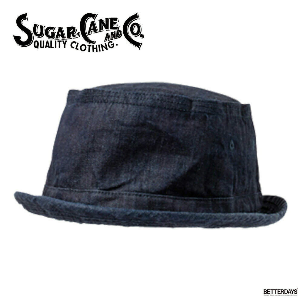 ϥå  ǥ˥ݡѥϥå 奬 10oz. DENIM PORKPIE HAT SUGAR CANE