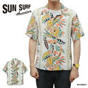 【2000円OFFクーポン配布中7月 お買い物マラソン】アロハシャツ メンズ サンサーフ RAYON HAWAIIAN SHIRT BIRD OF PARADISE MONSTERA SUN SURF ヴィンテージ柄 ビンテージ柄