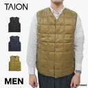 ダウンベスト メンズ ユニセックス インナーダウンベスト DOWN VEST ノースリーブ ベーシック Vネックボタン タイオン 体温 TAION-001