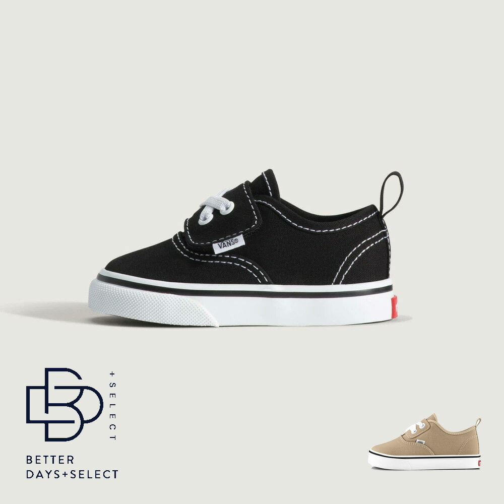 Rakuten - 【3000円OFFクーポン配布中6月スーパーセール】【26SS 一部予約】VANS AUTHENTIC ELASTIC V BLACK ヴァンズ オーセンティック エラスティック スニーカー スリッポン トドラー ベビー 12-16cm 【国内正規品】VN000EEN