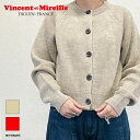 カーディガン ヴァンソンエミレイユ バンソンエミレイユ クルーネック VINCENT ET MIREILLE CREW NECK CAARDIGAN 【国内正規...
