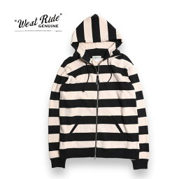 【送料無料】WESTRIDE ウエストライド HEAVY BORDER HOODIE メンズファッション ボーダー パーカー