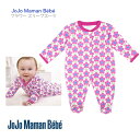 【JoJo Maman Bebe フラワー スリープスーツ】カバーオール 長袖 12-18m ◆ お花 ボディスーツ ロンパース ボディスーツ 女の子 ベビー 赤ちゃん 子供 防寒 秋冬 ジョジョママンベベ 出産祝 プレゼント クリスマス