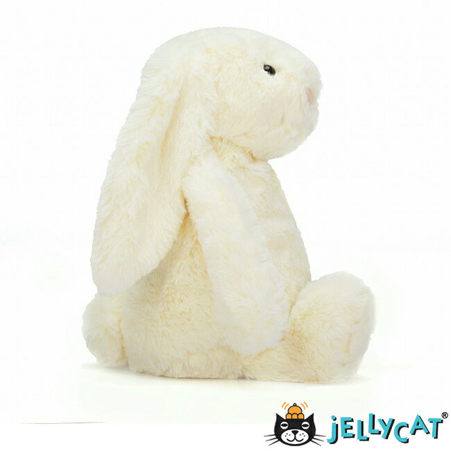 【Jellycat】バシュフルバニー クリーム 18cm S ◆ ジェリーキャット Bashful Cream Bunny Small スモール ホワイト 白 しろ うさぎ ウサギ ラビット ぬいぐるみ プレゼント イギリス 王室御用達 出産祝 誕生日 お祝い おもちゃ祝 誕生日 お祝い おもちゃ 正規品