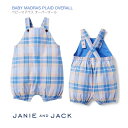 yJANIE AND JACK xr[ }hX `FbN I[o[I[ z 6-12M Wj[AhWbN  BABY MADRAS PLAID OVERALL sN u[ tH[} qǂ LbY xr[ Ԃ a j v[g oYj Ki