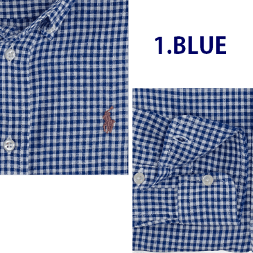 ポロ ラルフローレン 長袖 Yシャツ ボタンダウン ギンガムチェック 綿麻 Gingham Linen-Blend POLO RALPH LAUREN キッズ ベビー 赤ちゃん 子供 男の子 ラルフ 海外 ブランド ジュニア ポロ シャツ プレゼント ギフト おしゃれ 誕生祝 1歳 2歳 80 90 子供服 春 夏 羽織