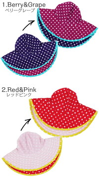 RuffleButtsリバーシブルドットスイムハット◆帽子サンハット水着ビキニ女の子ベビーキッズラッフル日よけ夏レッドパープルブルーピンク(seersuckerswimhat)ラッフルバッツ