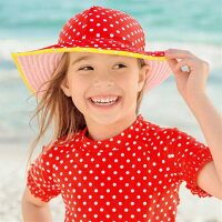 【メール便可】RuffleButtsリバーシブルドットスイムハット◆帽子サンハット水着ビキニ女の子ベビーキッズラッフル日よけ夏レッドパープルブルーピンクラッフルバッツ海外ブランドおしゃれかわいい可愛い子供1歳2歳旅行赤ちゃん8090