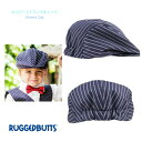 【Rugged Butts】 ネイビー ストライプ ドライバーズキャップ 12-24M ◆ 帽子 ハンチング ハット キャップ ボーダー ベビー 赤ちゃん キッズ 子ども プリントストライプ 男の子 ラゲットバッツ ラゲッド ラッフルバッツ 1歳 2歳 かっこいい 海外 インポート Drivers Cap