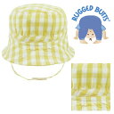 Rugged Butts イエロー チェック 帽子 あご紐付 ◆ ハット 黄色 ベビー 赤ちゃん キッズ 子ども 男の子 ラゲットバッツ 1歳 2歳 子供服 運動会 日よけ 海外 インポート カジュアル 紫外線対策 夏 春 夏服 かわいい おしゃれ ラゲット ブランド Yellow Gingham Sunhat