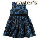 カーターズ Carter 039 s 正規品 ワンピース ドレス 紺 ブルー バラ柄 結婚式 パーティードレス ブルマ付 女の子 75 80 85 90