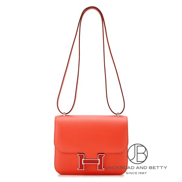 エルメス HERMES コンスタンスミニ 18 カプシーヌ オレンジ 新品 バッグ/財布/小物