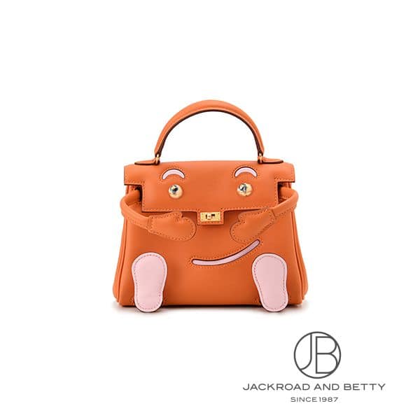 エルメス HERMES ケリードール ミニハンドバッグ オレンジ ローズサクラ 新品 バッグ/財布/小物