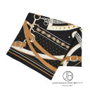 エルメス HERMES カレ140 カレジェアン 朝の散歩 バンダナ ノワール ブラック H243986S 06 中古 バッグ/財布/小物