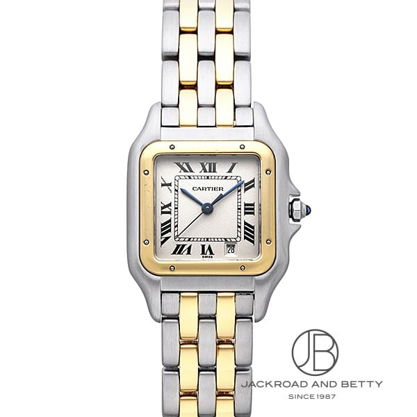 [商品ID：5980480] &nbsp;PRODUCT&nbsp;&nbsp;-&nbsp;商品名&nbsp;- BRANDブランド カルティエCARTIER MODELモデル パンテールMMPanthere REFERENCE型番 W25028B6 &nbsp;DETAILS&nbsp;&nbsp;-&nbsp;商品詳細&nbsp;- MMサイズ　ゴールドが2列の2ロー　5時位置にデイト表示 &nbsp;SPEC&nbsp;&nbsp;-&nbsp;商品スペック&nbsp;- 保証 ： 当店オリジナル保証1年 状態 ： 中古 サイズ ： ボーイズ ケース径 ： 36.0 × 26.5 mm ムーブメント / キャリバー ： クォーツ 防水性能 ： 生活防水 風防 ： サファイアクリスタル風防 仕様 ： 日付表示3針 付属品 ： メーカー純正BOX無し国際保証書無し ケース素材 ： (ゴールド：18K)イエローゴールド/ステンレススチール ベルト素材 ： (ゴールド：18K)イエローゴールド/ステンレススチール ベルトタイプ / サイズ ： ブレス / 15.5 文字盤カラー ： シルバー 文字盤タイプ ： なし