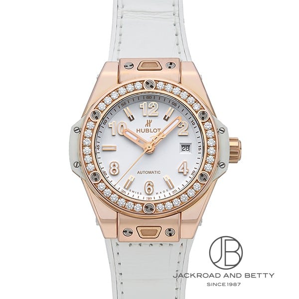 ウブロ HUBLOT ビッグ・バン ワンクリック キングゴールド ホワイト ダイヤモンド 485.OE.2080.RW.1204 中古 時計 レディース