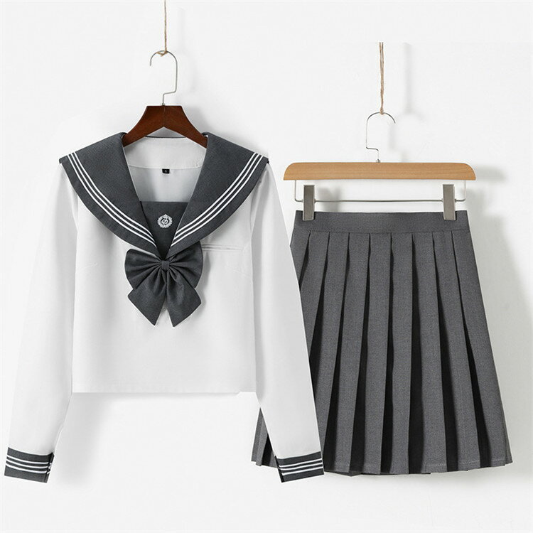 セーラー服 ハロウィン コスプレ衣装 長袖セット 半袖セット 上下セット 3点セット 春秋 夏 白 女子高校 プリーツスカート JK制服 高校生 学園祭 人気 コスチューム 文化祭