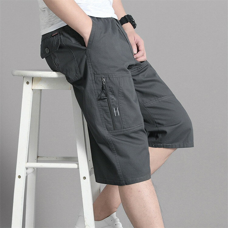 Rakuten - カーゴパンツ メンズ 夏用 ハーフパンツ ワークパンツ 夏服 膝丈 七分丈 無地 ショートパンツ クロップドパンツ ズボン パンツ 大きいサイズ ポケット付き ゆったり 短パン 半ズボン 薄手 涼しい アウトドア 通学 通勤 お出かけ 普段着