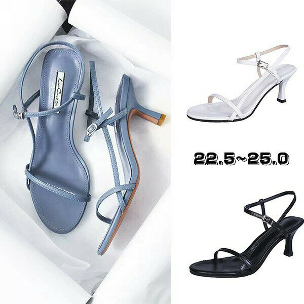 華奢サンダル 黒華奢 