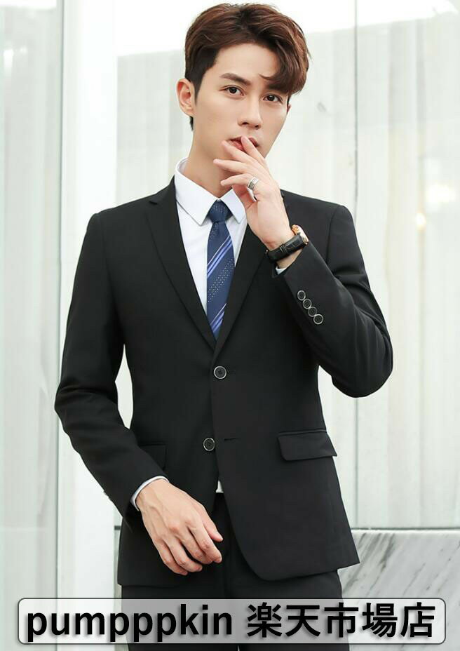 上質洗えるスーツメンズフォマールスーツセットアップスリムスリーピースビジネススーツシングルスーツ..