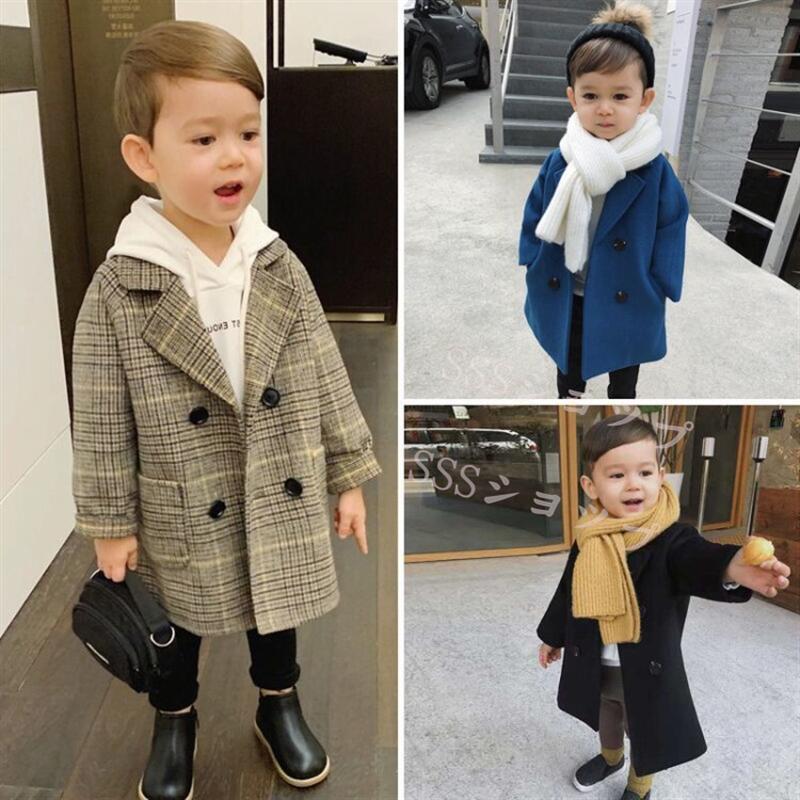 キッズコート アウター チェスターコート 男の子 ダッフルコート 千鳥格 ラシャコート 子供服 冬服 コ..