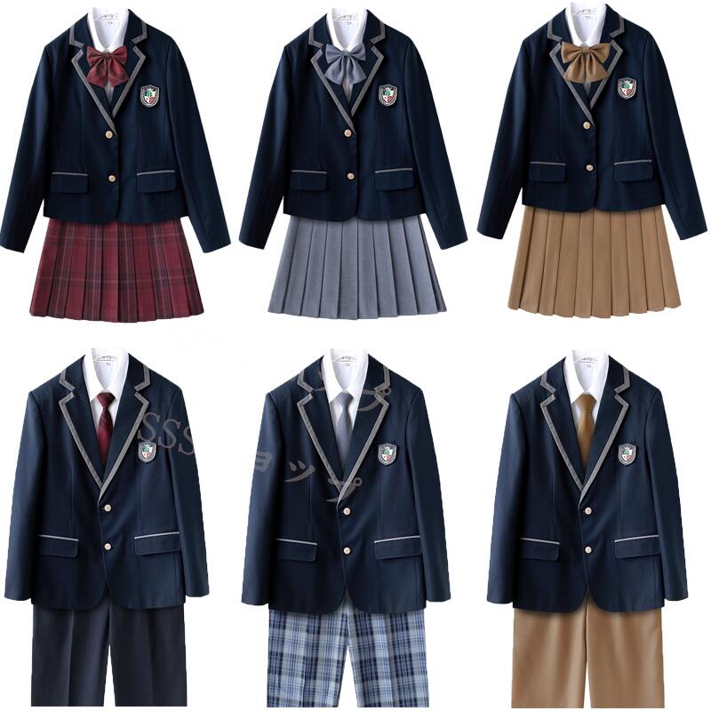 jk 制服 5点セット ブレザー制服 リボン チェック柄 プリーツスカート 女子 スカートセット 男子ズボンセット 入学 高校 中学 学生服 なんちゃって制服 女子高生スカート レディース 制服 セット 男子制服セット カップルブレザーセットXS-4XL