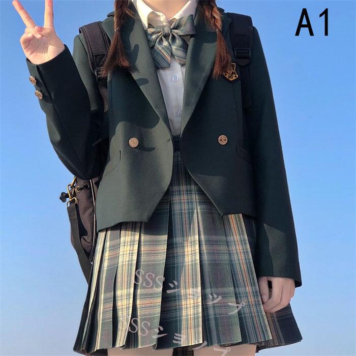 新色追加 女子高生 制服ブレザー5点セットフォーマルスーツ 入学式スーツ 入学式 スーツ 卒業式服 チェックスカート 春秋ブレザー 女子 中学生 高校生 スクールブレザー 入学 学生服 学生制服シャツ 卒園式/卒業式/発表会 コスプレ制服 大きいサイズ XS-2XL