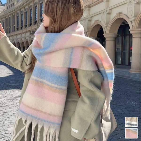 大判マフラー 秋冬レディース もこもこ 防寒保温マフラー フリンジ お出掛け 暖かいマフラー ふわふわ首巻き 通勤通学 韓国風防寒グッズ 柔らかいマフラー お洒落膝掛け可愛い