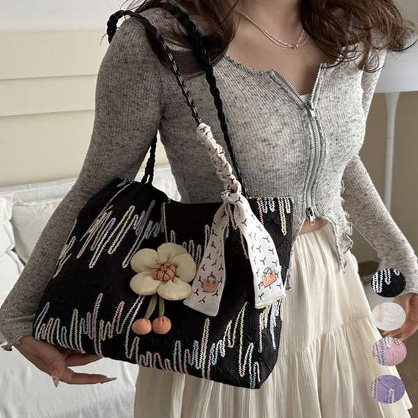 レディース 女性バッグ おしゃれ 肩掛けバッグ 軽量 立体花ポイントバッグ マザーズバッグ カジュアル..