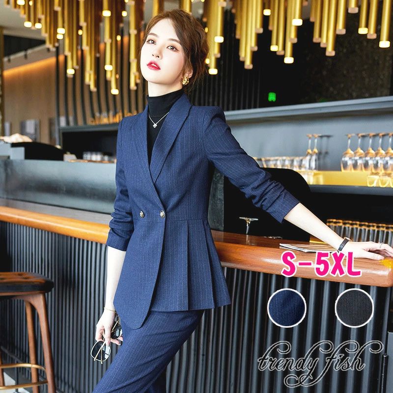 あり セレモニースーツ パンツ テーラードジャケット ダブルジャケット ママ レディース 春 秋 冬 大きいサイズ アウター フォーマル スーツ きれいめ 大人 上品 ママ 女性 母親 卒園式 卒業式 入学式 結婚式 S M L LL XL 2XL 3XL 4XL 5XL ブラック 紺ブレ ブレザー