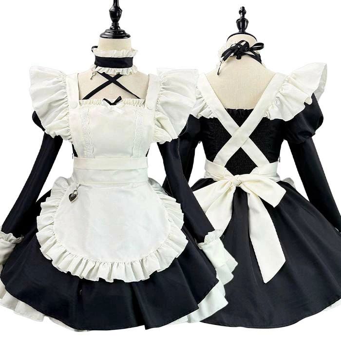 Rakuten - メイド服 コスプレ衣装 長袖 可愛いメイド ロリータワンピース メイド衣装 ハロウィン 仮装 衣装 コスチューム 大きいサイズ レディース 大人 ハロウィンコスプレ コスプレ 衣装 制服 喫茶店 変装 エプロン ゴスロリ ワンピース パーティー イベント 学園祭 文化祭